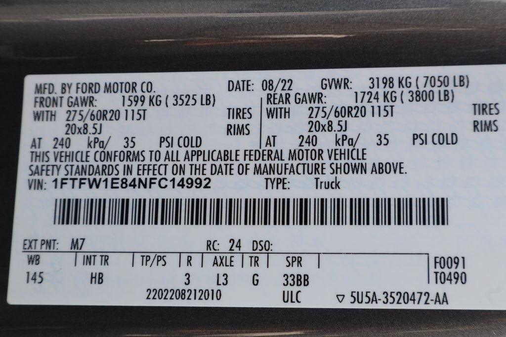 2022 Ford F-150 LARIAT