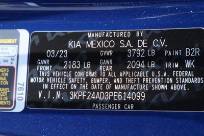 2023 Kia Forte LXS