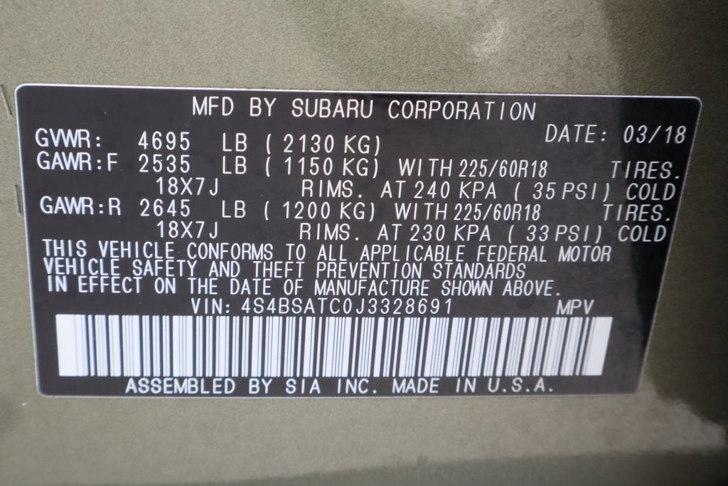 2018 Subaru Outback 2.5i Touring