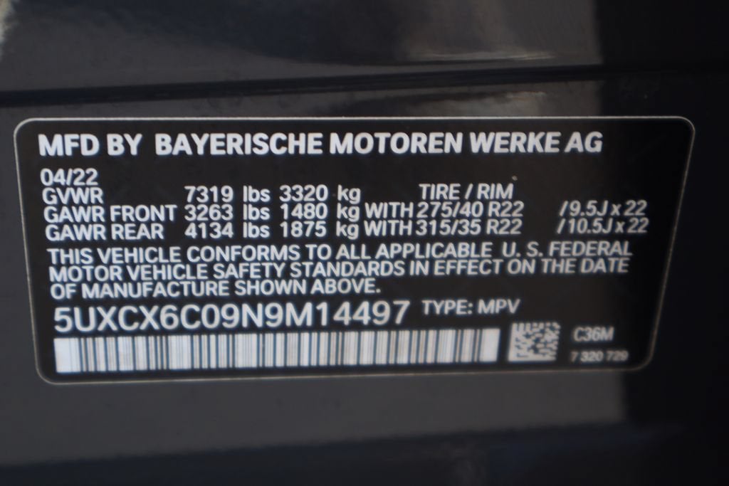 2022 BMW X7 M50i