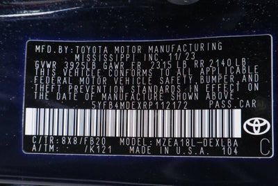 2024 Toyota Corolla LE