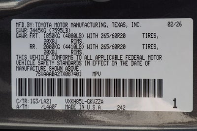2026 Toyota Sequoia SR5