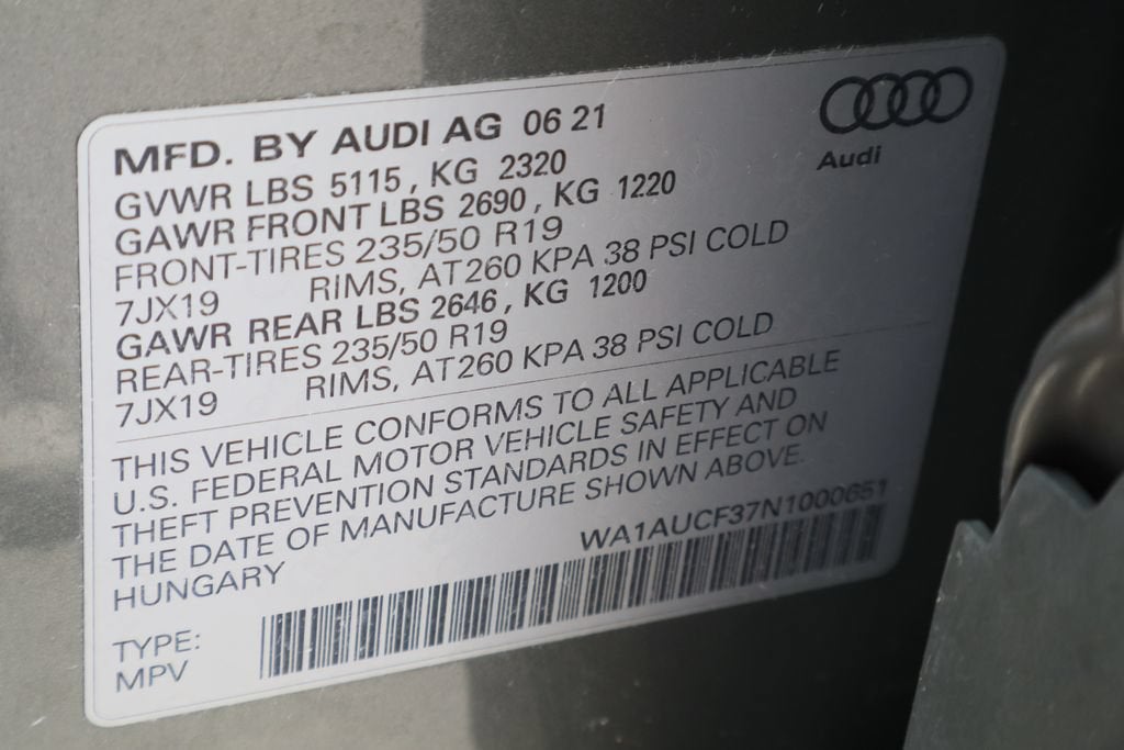 2022 Audi Q3 Premium 40 TFSI quattro Tiptronic